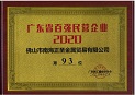热烈祝贺兴奇集团旗下正圣金属公司连续4年荣登“广东省百强民营企业”